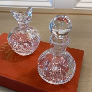 Pair (2) Perfume Bottles One is Marquis by Waterford /One is Astra Crystal